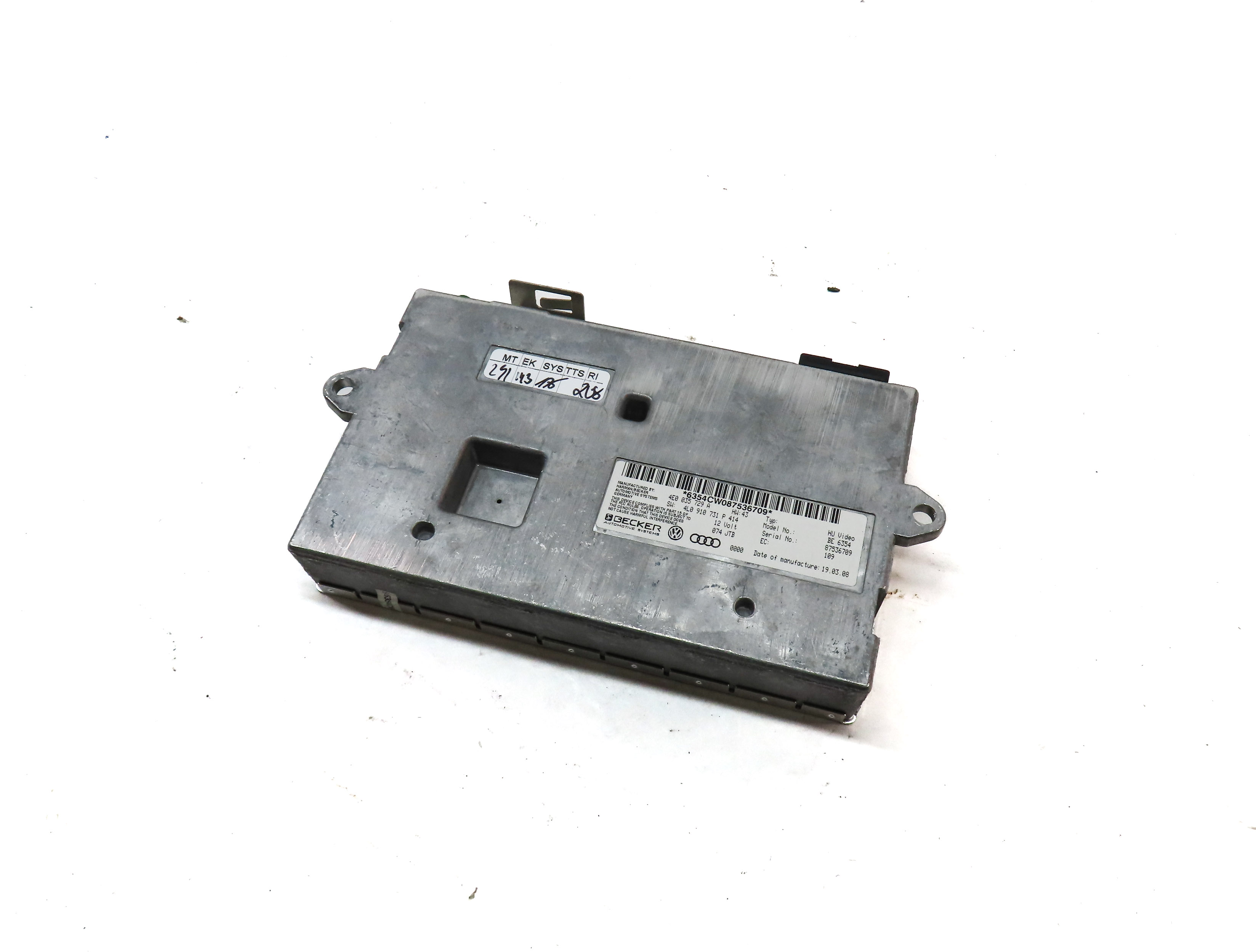 2008 AUDI Q7 (4L) MMI MULTIMEDIA INTERFACE CONTROL MODULE — exact item pictured